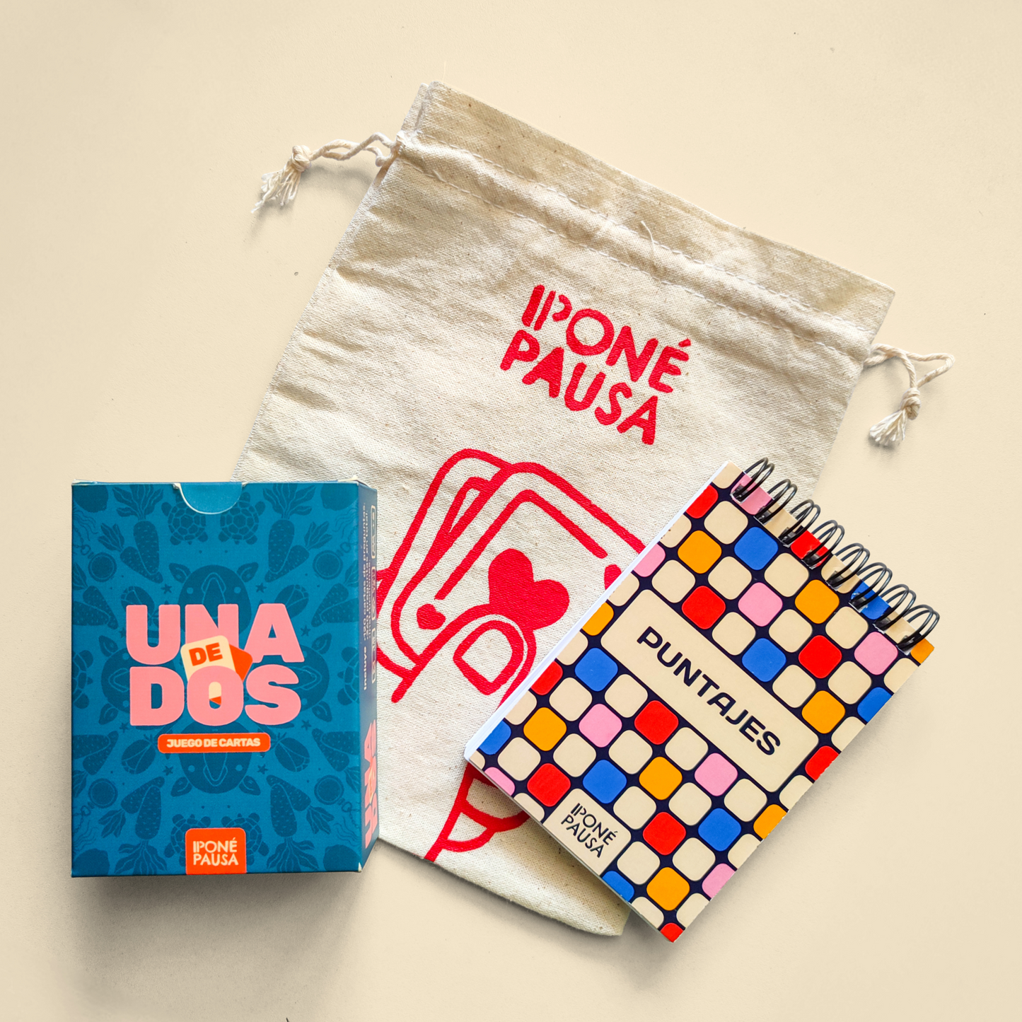 Kit de Juego Completo "Una de Dos": Una de Dos + Libreta + Bolsita